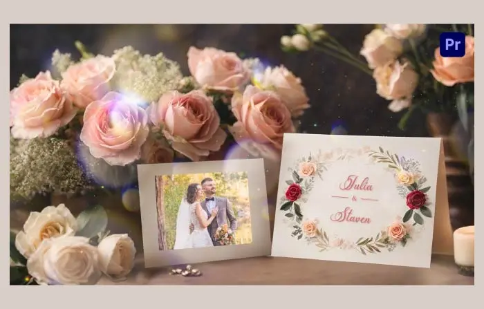 Elegant 3D Floral Wedding Invitation Slideshow Template